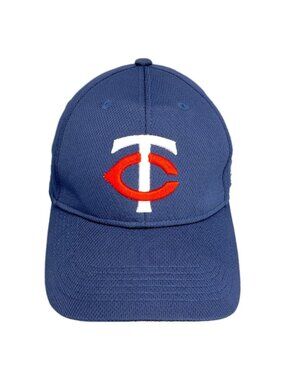 OC Sports MLB Minnesota Twins Baseball Hat Men OSFM Blue Performance Hook & Loop